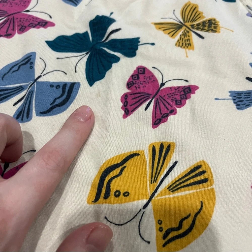 Hanna Andersson Butterfly Print Kids Pajama Set